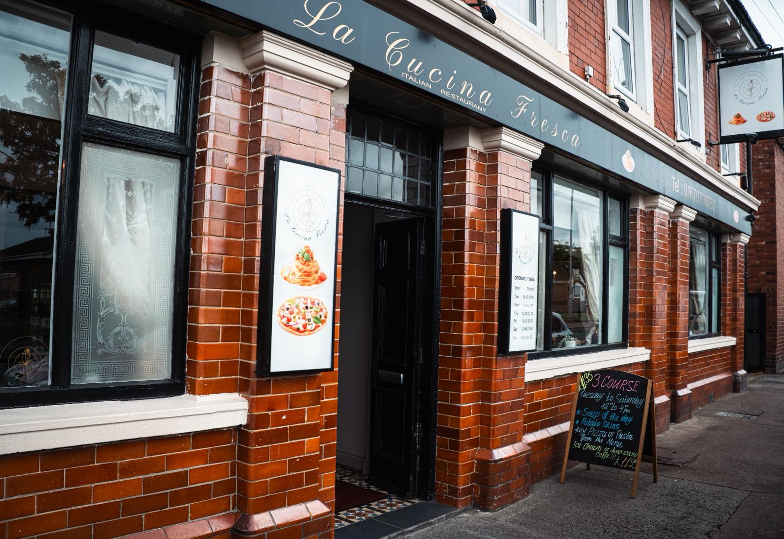 Exterior of La Cucina Fresca in Bedlington
