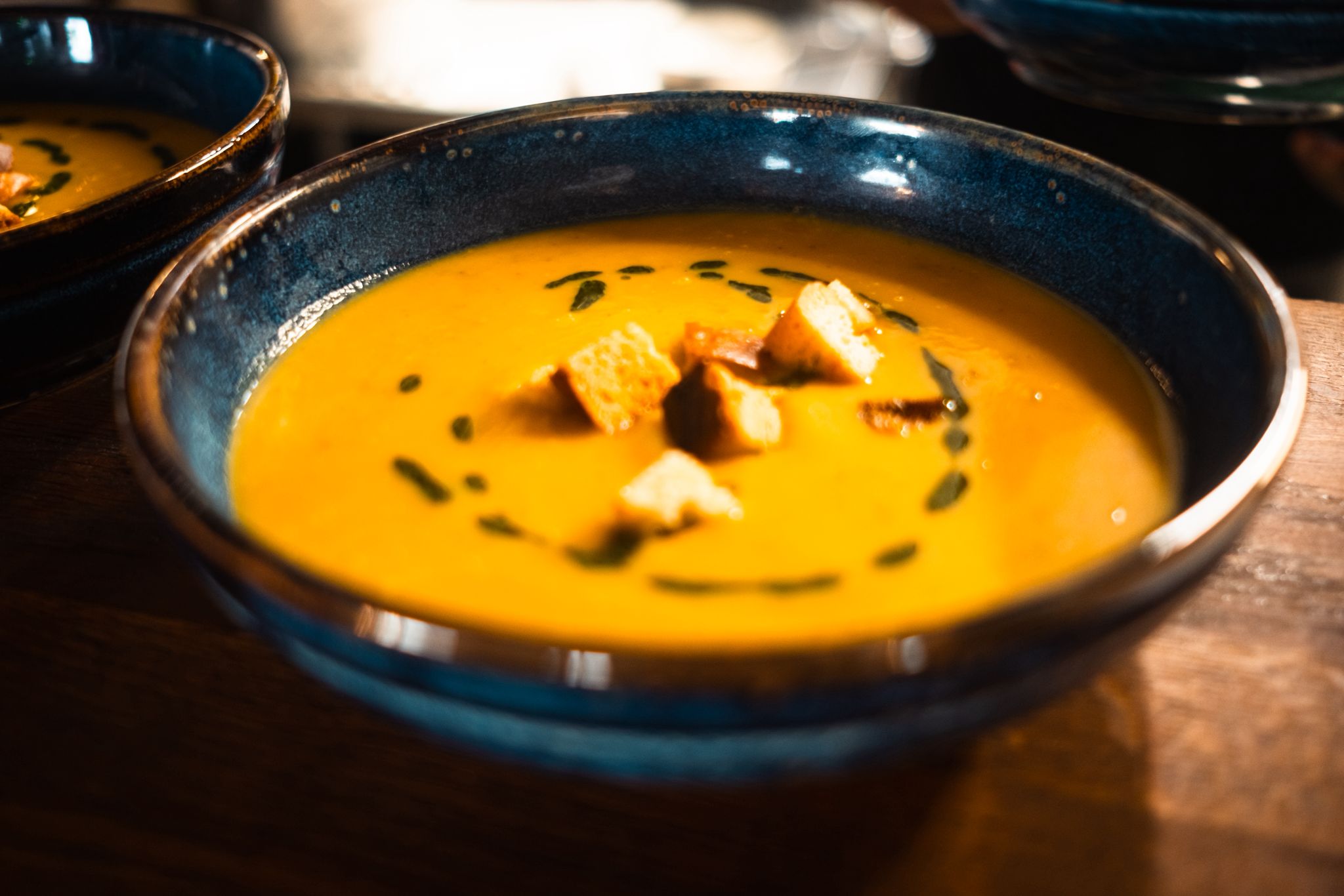 Cream soup with croutons